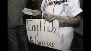 1988.  English only -- should the United States have an official language?  Debate panel