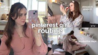 Pinterest Girl Routine VLOG  productive days, self care, skincare routine, grwm & visiting a cafe 