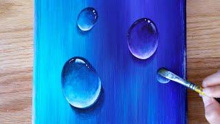 Acrylic Painting | Water drops painting | Step by step Acrylic painting #140