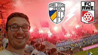 PYRO & TOR-SHOW im THÜRINGENDERBY  | Carl Zeiss Jena vs. Rot-Weiß Erfurt Stadionvlog | RAWfootball