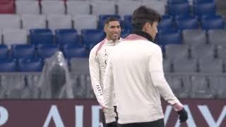 2020 Champions League finalist PSG train in the Allianz Arena ahead UCL test at Bayern Munich