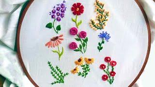 Hand Embroidery: 9 Amazing Embroidery Stitches For Beginners / Stitches For Small Flowers