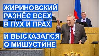 Жириновский разнёс депутатов, гуманитариев во власти и высказал мнение о Мишустине