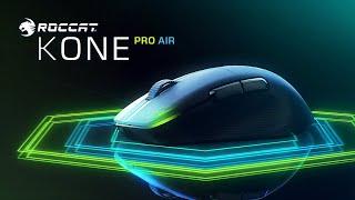 ROCCAT Kone Pro Air | Ergonomic Optical Performance Gaming Wireless Mouse with RGB Lighting