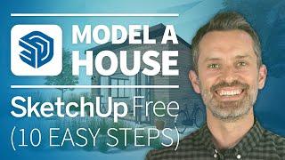 How to Model a House in SketchUp Free (10 EASY Steps)