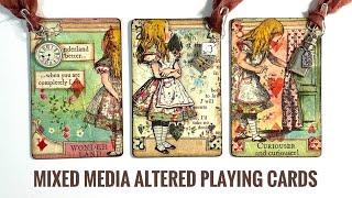 Napkin Art - Mixed Media Altered Playing Cards - Quick & Easy!