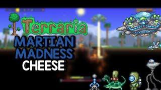 How To Cheese MASTER MODE Martian Madness Event In Terraria!!