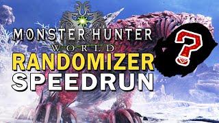 Monster Hunter World Randomizer Speedrun! New Game to "Xeno'jiiva" with Switch Axe!