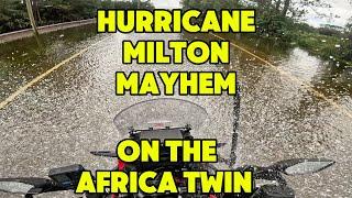 "Dueling Titans: Africa Twin Dominates Hurricane Milton in Epic Showdown! #africatwin #crf1100