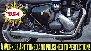 FINALLY! A Tuned Polished Stainless steel GOLDIE style exhaust system for the BSA Gold Star