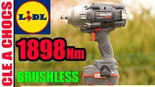 LIDL clé à chocs PARKSIDE PERFORMANCE BRUSHLESS 20V 1898 Nm X20VTEAM déboulonneuse IMPACT WRENCH