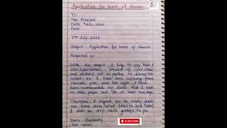 Letter writing format l sick leave application for school l sick leave application for office