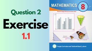 Exercise 1.1 Class 8 Math | Question No 2 Ex 1.1 8th Class Math | Ex 1.1 Question 2 Class 8 Math