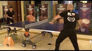 RYAN GARCIA VS. IFLTV'S ANDREW McCART IN A CLOSE GAME OF PING PONG IN THE MIAMI BUBBLE / WHO WINS?