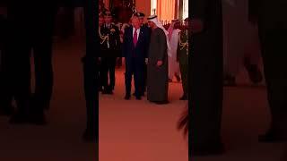 UAE greets Trump with drums, chanting and dancing