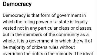 Essay On DEMOCRACY