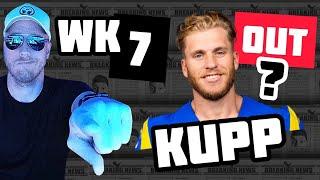 BREAKING: Cooper Kupp likely OUT for Week 7; Start Sit Questions