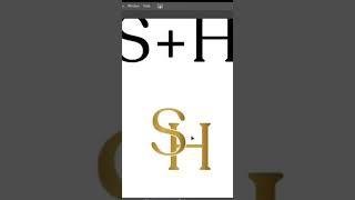 S+H logo design #logodesign #easylogo #tutorial #youtubeshorts #logodesignideas