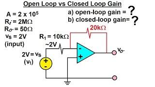 Electrical Engineering: Ch 5: Operational Amp (13 of 28) Open Loop Gain vs Closed Loop Gain