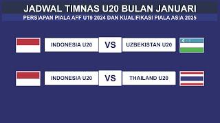 Jadwal Timnas Indonesia U20 Bulan Januari – Indonesia Vs Thailand – Indonesia Vs Uzbekistan