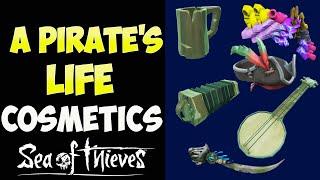 Sea of Thieves: A Pirate's Life Tall Tales cosmetics shown in-game!