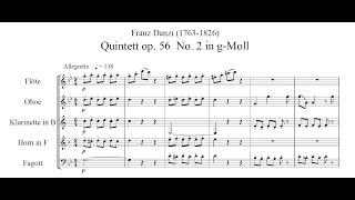 Franz Danzi - Wind Quintet, op. 56 no. 2 (with Score)