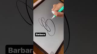 Signature for Barbara by Artlogo #shorts