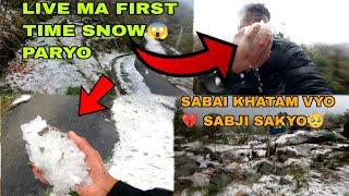 DANGEROUS SNOWFALLVYO  SABJI KHATAM || @SikkimMotoVlogger