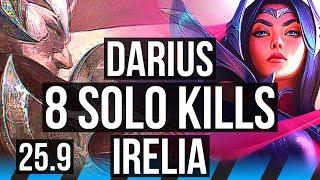 DARIUS vs IRELIA (MID) | 8 solo kills, Legendary, 17/4/5 | KR Master | 25.9