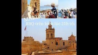 Travel Vlog  - Malta Day 2 - Kham pha dao Gozo - BBQ tren bien luc 21h