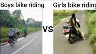 Boys bike riding vs Girls bike riding #memes #comedy #viral #boysvsgirls #challenge