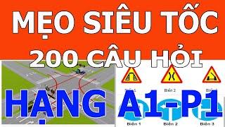  Mẹo lý thuyết 200 câu thi bằng lái xe máy A1 mới nhất 2024️