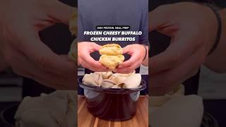 Macro-Friendly, High Protein Cheesy Buffalo Chicken Burritos #shorts