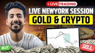 New York Session Live | Live Crypto And Gold Trading | 13 Jan | #goldtrading #cryptotrading #bitcoin