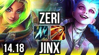 ZERI & Lulu vs JINX & Milio (ADC) | 7/0/6, Godlike | EUW Diamond | 14.18