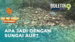 Sungai Aur Dipenuhi Sampah, Berbau Busuk