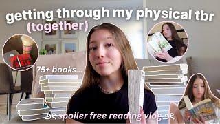 getting through my physical tbr *together*  spoiler free reading vlog (over 75+ books!)