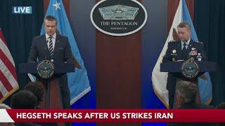 Hegseth and Gen. Caine Detail Air Strikes Against Iran