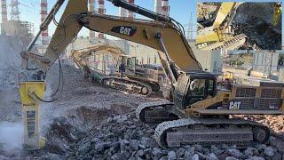 Caterpillar 385C Excavator Working With Atlas Copco HB10000 Hydraulic Hammer - Sotiriadis Con. Works