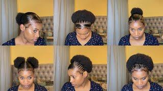 EASY NATURAL HAIRSTYLES FOR SHORT 4a/4b HAIR| STYLING MY SHORT HAIR