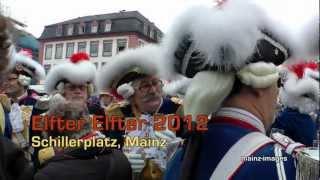 Mainzer Fastnacht: Elfter Elfter 2012 vor dem Osteiner Hof auf dem Schillerplatz