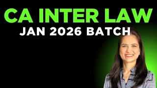 CA Inter Law Jan 2026 Batch Announcement