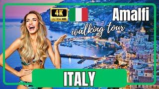 EXPLORING AMALFI: A STUNNING WALKING TOUR THROUGH ITALY'S COASTLINE IN 4K 60FPS 