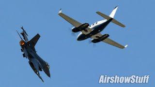 F-16 NORAD Intercept Demo - Monday - EAA AirVenture Oshkosh 2024
