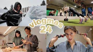 VLOGMAS 24 - atrapados por la nieve, vuelta a Vitoria, cocinitas, mucho gym y más experimentos