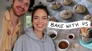 HOME VLOG: Bake with us & WE MADE A PODCAST!!