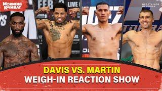 Davis vs. Martin & Benavidez vs. Gvozdyk | Weigh-In Reaction Show | Full Ep | Morning Kombat