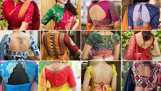 Cotton Silk saree blouse back neck designs | Cotton blouse back neck designs new model