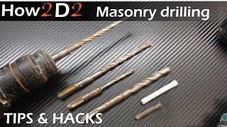 Masonry drilling Tips & Hacks. SDS Drill into bricks wall or concrete video