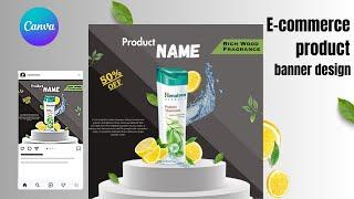 How to design E-commerce product banner in canva| Social Media Post Design in canva by FSA Creator21